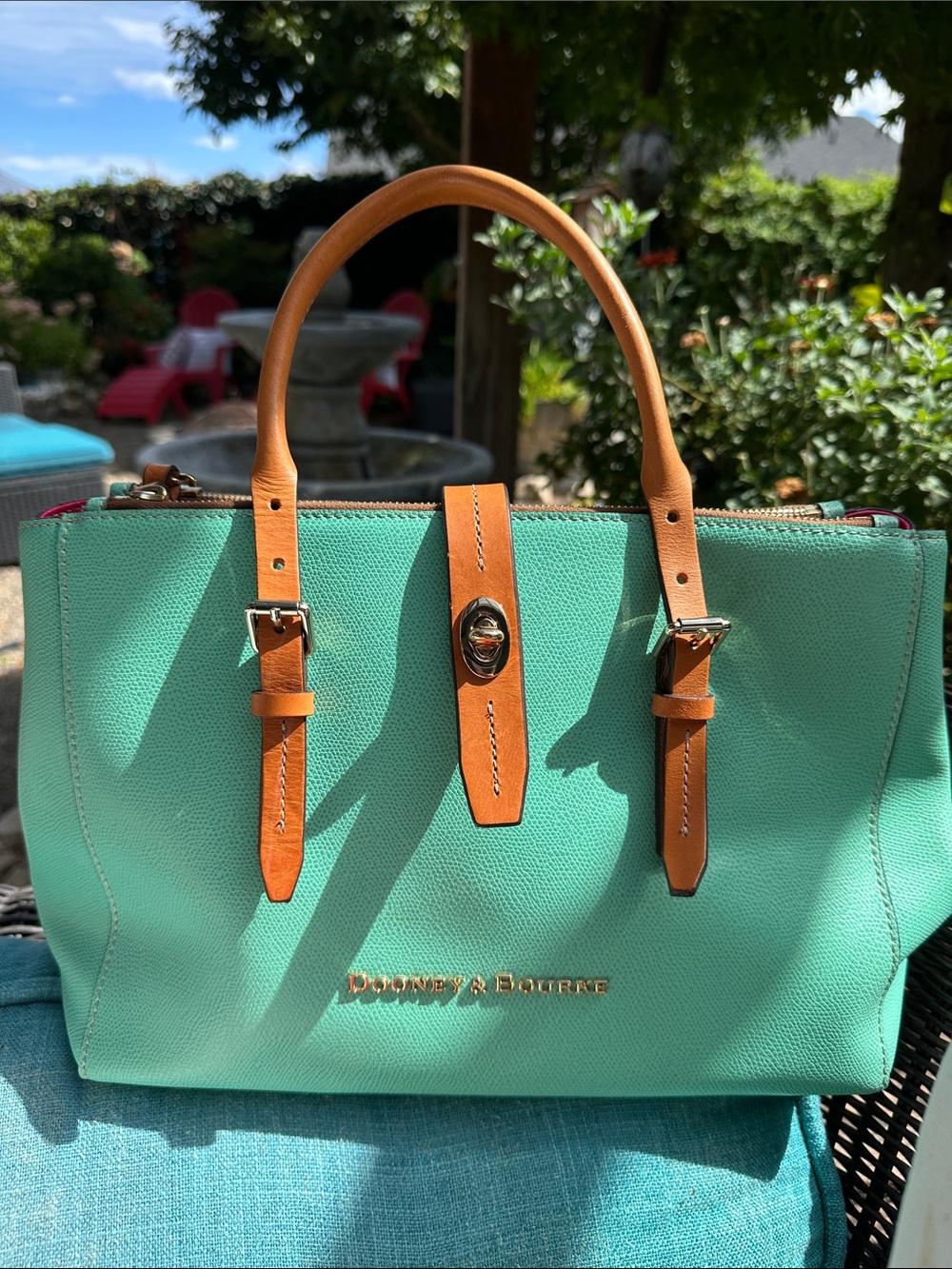 Dooney & Bourke Claremont Miller Satchel
 Mint with Tan Trim
